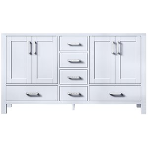 Pemberly Row Wooden Contemporary 60&quot Vanity Cabinet in White
