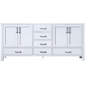 Pemberly Row Wooden Contemporary 72&quot Vanity Cabinet in White