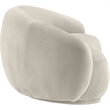 Pemberly Row Modern / Contemporary Cream Velvet Fabric Loveseat