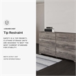 Pemberly Row Wooden 6-Drawer Farmhouse Bedroom Dresser in Gray