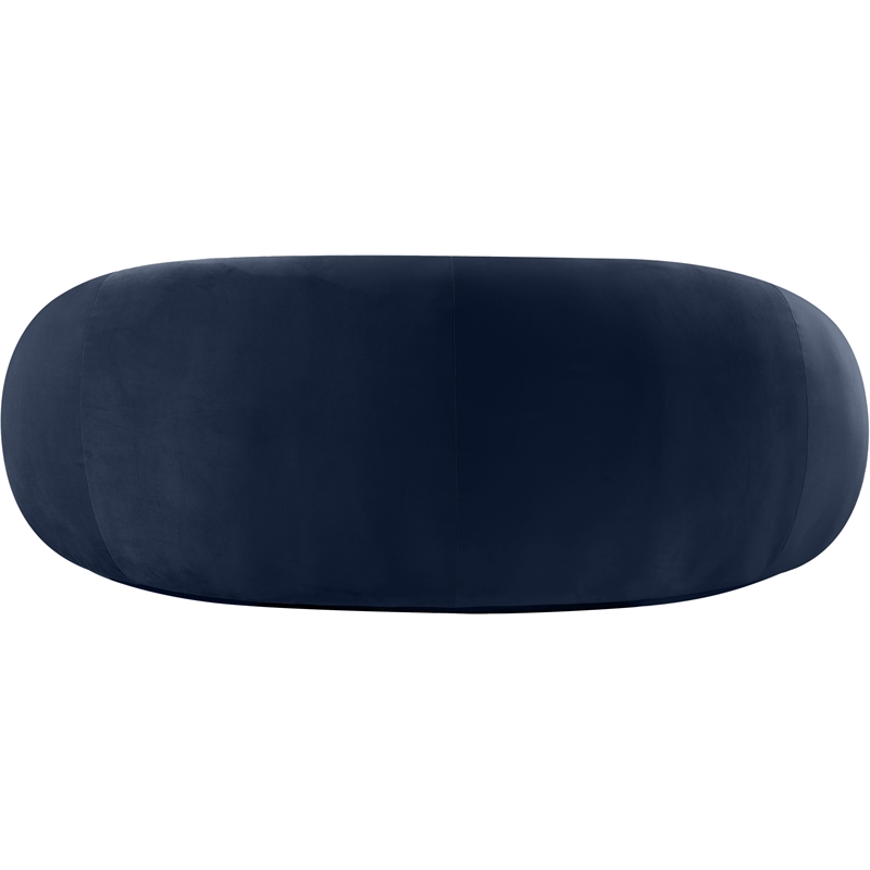 Pemberly Row Modern / Contemporary Navy Velvet Fabric Loveseat