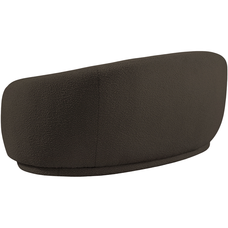 Pemberly Row Modern / Contemporary Brown Boucle Fabric Loveseat