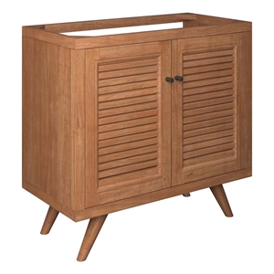 Pemberly Row 36&quot 2-Door Teak Wood Bathroom Vanity Cabinet in Natural