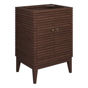Pemberly Row 24&quot 2-Door Wood Bathroom Vanity Cabinet in Walnut