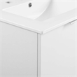 Pemberly Row Modern Wood Wall-Mount Bathroom Vanity in White