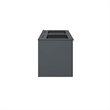 Pemberly Row Modern Wood/Ceramic Double Sink Bathroom Vanity in Gray/Black