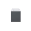 Pemberly Row Modern Wood/Ceramic Double Sink Bathroom Vanity in Gray