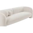 Pemberly Row Modern / Contemporary Cream Boucle Fabric Loveseat
