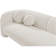 Pemberly Row Modern / Contemporary Cream Boucle Fabric Loveseat