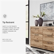 Pemberly Row Wooden 6-Drawer Farmhouse Dresser in Light Brown