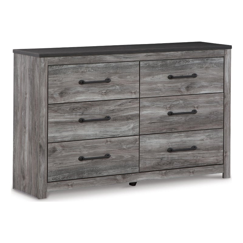 Pemberly Row Wooden Modern / Contemporary 6-Drawer Dresser in Gray