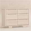 Pemberly Row Contemporary 6 Drawer Changer Dresser in Washed Natural