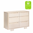 Pemberly Row Contemporary 6 Drawer Changer Dresser in Washed Natural