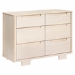 Pemberly Row Contemporary 6 Drawer Changer Dresser in Washed Natural