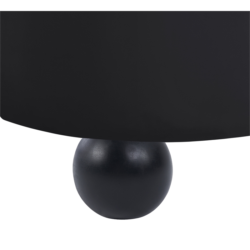 Pemberly Row Modern / Contemporary Black Velvet Fabric Loveseat
