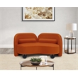 Pemberly Row Modern / Contemporary Cognac Velvet Fabric Loveseat