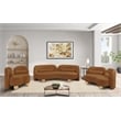 Pemberly Row Modern / Contemporary Saddle Velvet Fabric Loveseat
