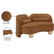 Pemberly Row Modern / Contemporary Saddle Velvet Fabric Loveseat