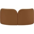 Pemberly Row Modern / Contemporary Saddle Velvet Fabric Loveseat