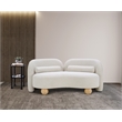 Pemberly Row Modern / Contemporary Cream Boucle Fabric Loveseat