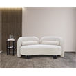 Pemberly Row Modern / Contemporary Cream Boucle Fabric Loveseat