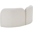 Pemberly Row Modern / Contemporary Cream Boucle Fabric Loveseat