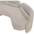 Pemberly Row Modern / Contemporary Beige Chenille Fabric Loveseat