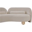 Pemberly Row Modern / Contemporary Beige Chenille Fabric Loveseat