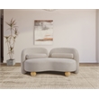 Pemberly Row Modern / Contemporary Beige Chenille Fabric Loveseat