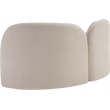 Pemberly Row Modern / Contemporary Beige Chenille Fabric Loveseat