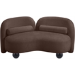 Pemberly Row Modern / Contemporary Brown Chenille Fabric Loveseat