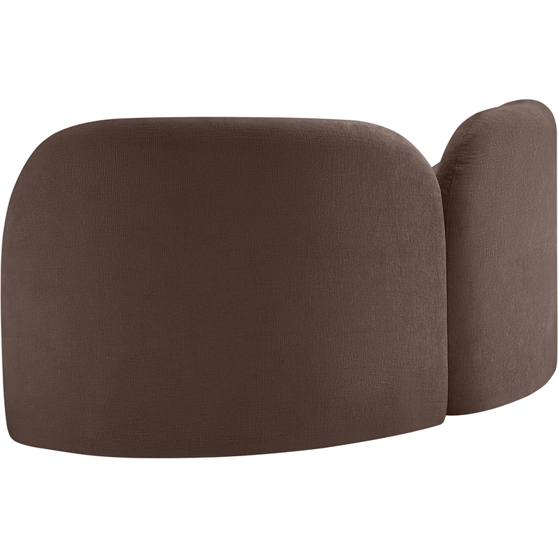Pemberly Row Modern / Contemporary Brown Chenille Fabric Loveseat