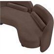 Pemberly Row Modern / Contemporary Brown Chenille Fabric Loveseat
