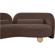 Pemberly Row Modern / Contemporary Brown Chenille Fabric Loveseat