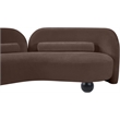 Pemberly Row Modern / Contemporary Brown Chenille Fabric Loveseat