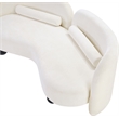 Pemberly Row Modern / Contemporary Cream Chenille Fabric Loveseat