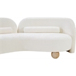 Pemberly Row Modern / Contemporary Cream Chenille Fabric Loveseat