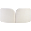 Pemberly Row Modern / Contemporary Cream Chenille Fabric Loveseat