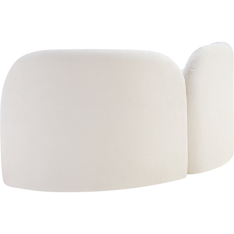 Pemberly Row Modern / Contemporary Cream Chenille Fabric Loveseat