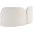 Pemberly Row Modern / Contemporary Cream Chenille Fabric Loveseat