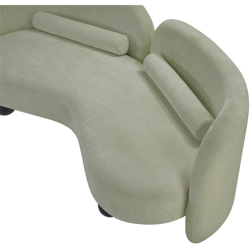 Pemberly Row Modern / Contemporary Mint Chenille Fabric Loveseat