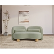 Pemberly Row Modern / Contemporary Mint Chenille Fabric Loveseat