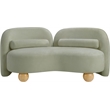 Pemberly Row Modern / Contemporary Mint Chenille Fabric Loveseat