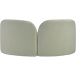 Pemberly Row Modern / Contemporary Mint Chenille Fabric Loveseat