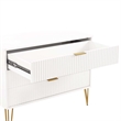 Pemberly Row Modern Engineered Wood Dresser with 3-Drawers in White