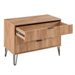 Pemberly Row Modern Engineered Wood Dresser with 3-Drawers in Golden Brown