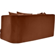 Pemberly Row Modern / Contemporary Cognac Velvet Fabric Loveseat