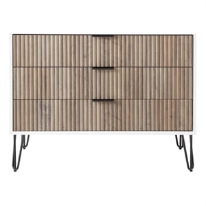 Pemberly Row Modern Engineered Wood Dresser with 3-Drawers in Multi-Color