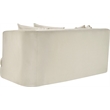 Pemberly Row Modern / Contemporary Cream Velvet Fabric Loveseat