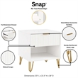Pemberly Row 2-Piece Standard 3-Drawer Dresser and 1.0 Nightstand in White